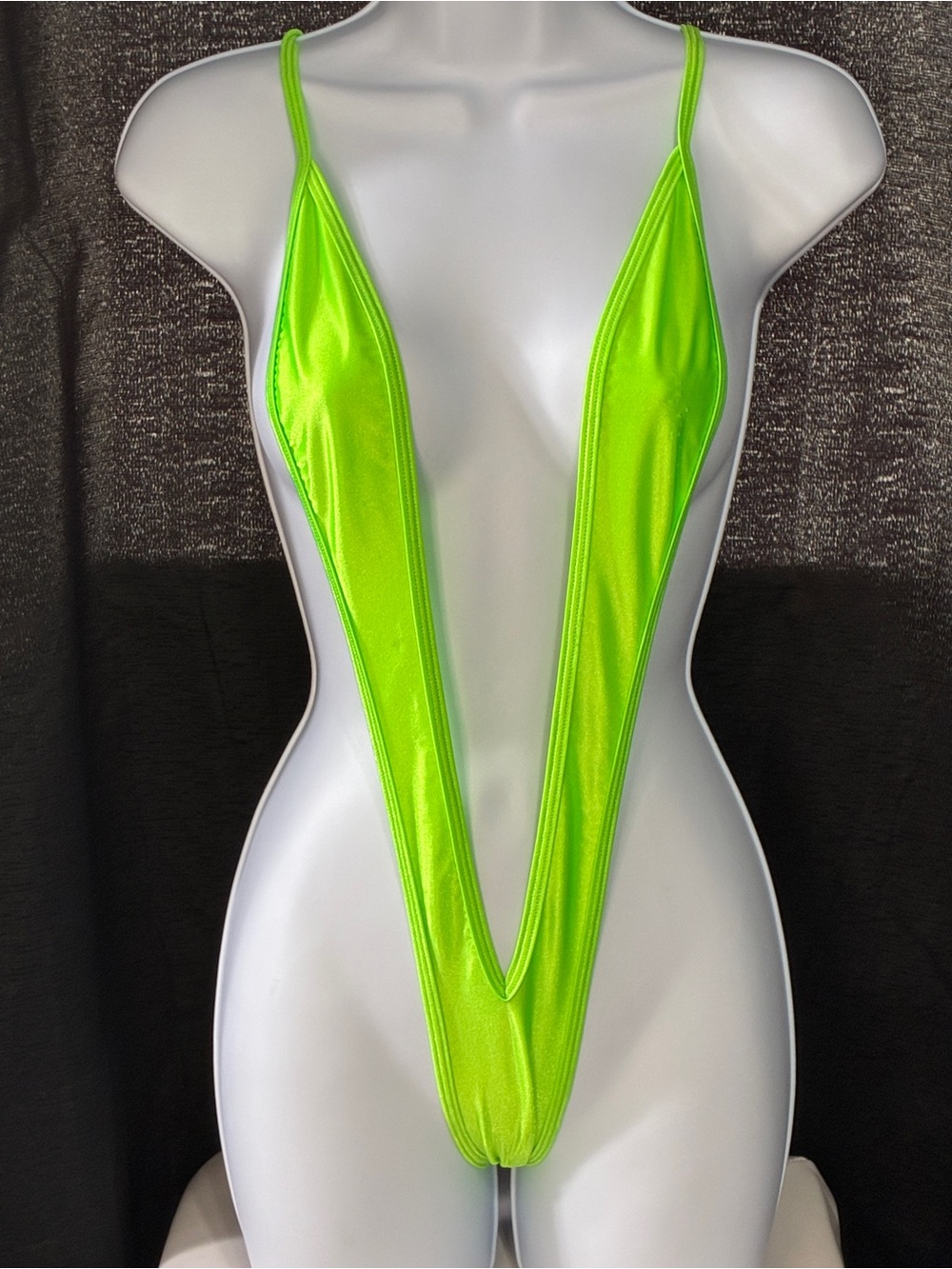 Neon Green & Black Micro Bodysuits Women Intimates